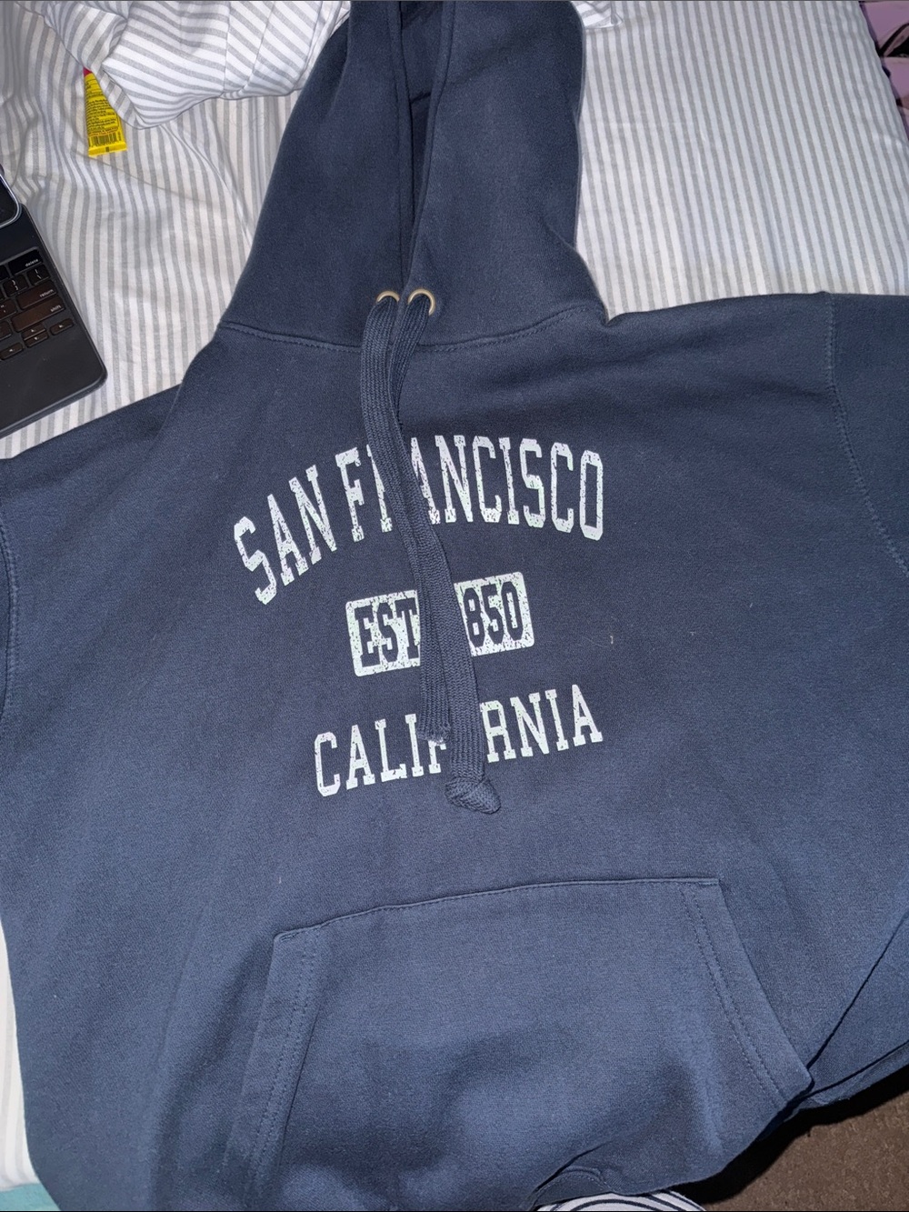 San Francisco California Navy Graphic Hoodie